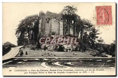 Cartes postales Langeais Parc Du Chateau Ruines D&#39Une Forteresse