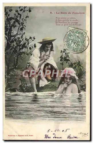 Cartes postales Le Bain De Fanchon Femme