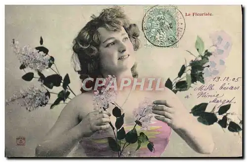 Cartes postales Souvenir Femme La fleuriste