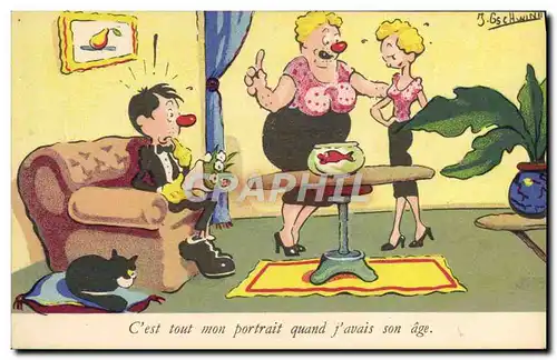 Cartes postales Fantaisie C&#39est tout mon portrait Caht