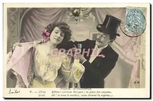 Cartes postales Fantaisie Femme Propos interrompus