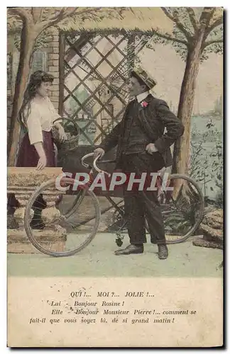 Cartes postales Fantaisie Femme Velo Cycle