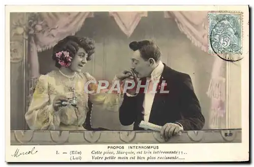 Cartes postales Fantaisie Femme Propos interrompus