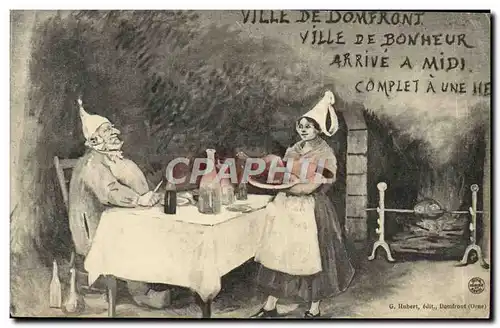 Cartes postales Fantaisie Ville de Domfront