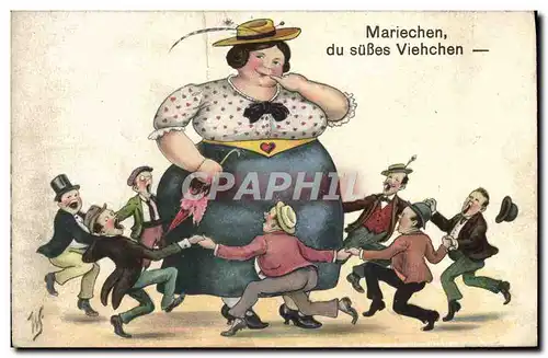 Cartes postales Fantaisie Femme Forte