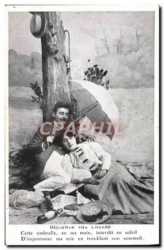 Cartes postales Fantaisie Femme Dejeuner sur l&#39herbe