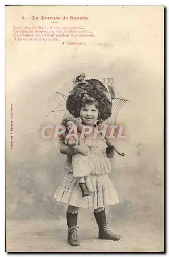 Cartes postales Fantaisie Enfant La journee de Suzette Poupee