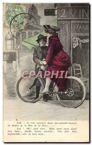 Cartes postales Fantaisie Femme Velo Cycle