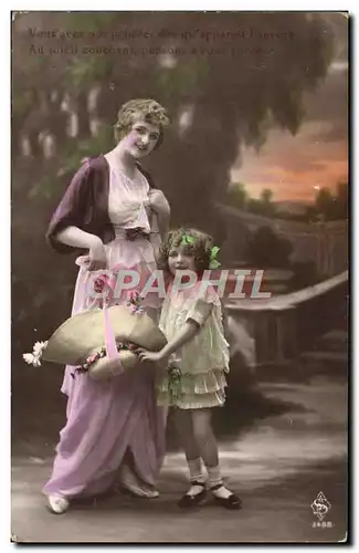 Cartes postales Fantaisie Femme Enfant