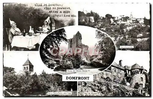 Moderne Karte Domfront Eglise Notre Dame Vue d&#39ensemble Tour de Chicault