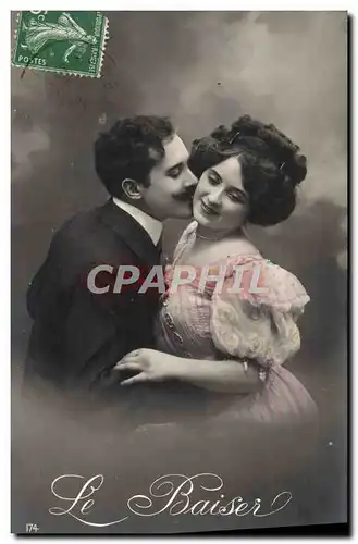 Cartes postales Fantaisie Femme le baiser