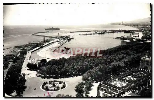 Moderne Karte Malaga Vista panoramica del Puerto