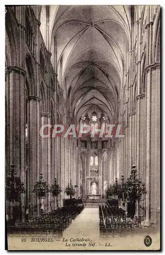 Ansichtskarte AK Bourges La cathedrale La grande nef