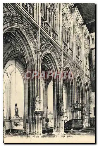 Cartes postales Pont Audemer Interieur de l&#39eglise Saint Ouen Piliers du lateral gauche