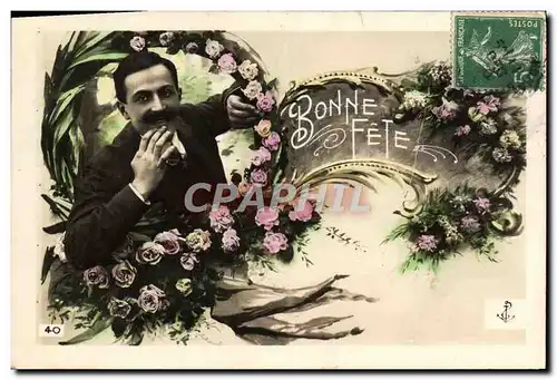 Cartes postales Fantaisie Homme Bonne fete