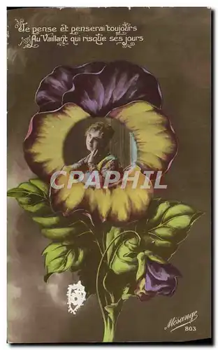 Cartes postales Fantaisie Femme Fleurs