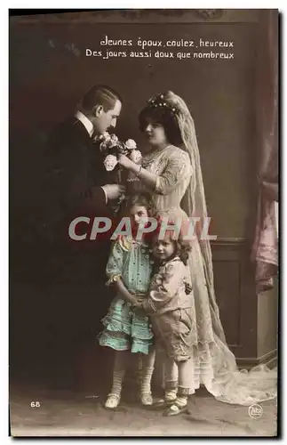 Cartes postales Fantaisie Femme Enfants Mariage