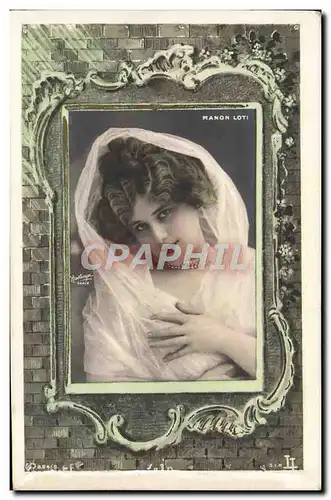 Cartes postales Fantaisie Femme Manon Loti