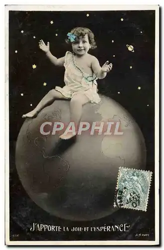 Cartes postales Fantaisie Enfant Globe