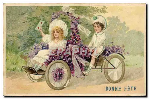 Cartes postales Fantaisie Enfants Automobile