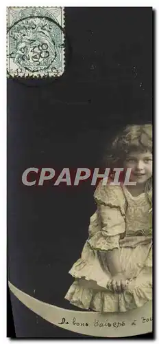 Cartes postales Fantaisie Enfant Lune