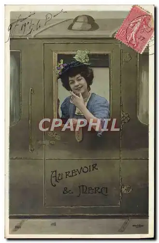 Cartes postales Fantaisie Femme Train