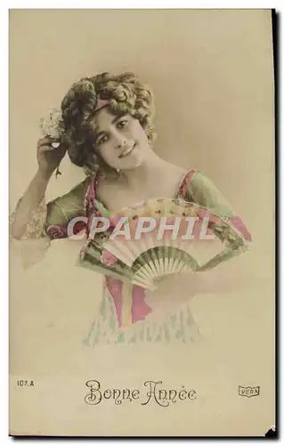 Cartes postales Fantaisie Femme Eventail