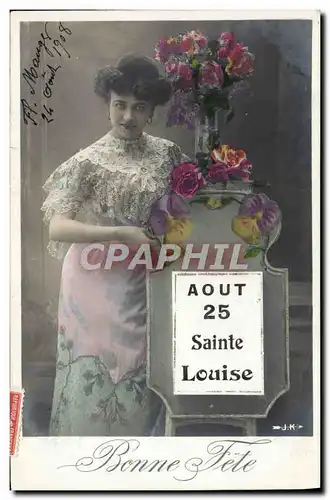 Ansichtskarte AK Fantaisie Femme Sainte Louise