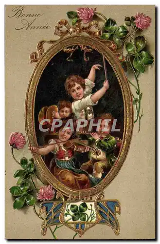 Cartes postales Fantaisie Enfants Violon Flute Musique