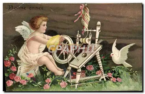 Cartes postales Fantaisie Enfant Ange Colombe