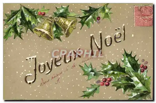 Cartes postales Fantaisie Fleurs Noel