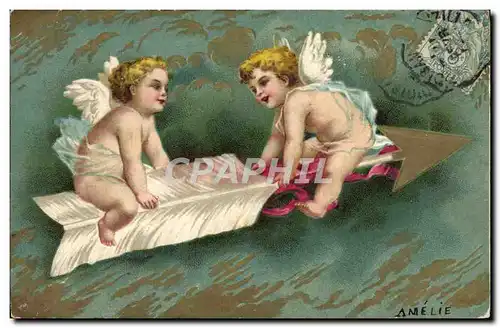 Cartes postales Fantaisie Anges Fleche Cupidon