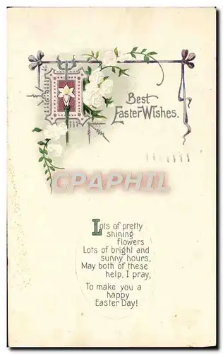 Cartes postales Fantaisie Fleurs Paques