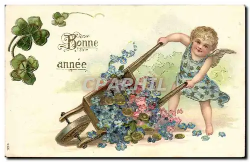 Cartes postales Fantaisie Ange Trefle