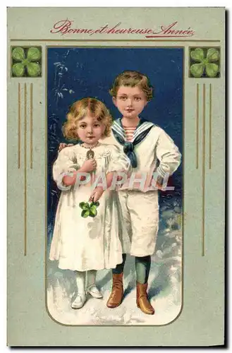 Cartes postales Fantaisie Enfants Trefle