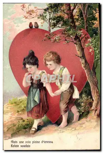 Cartes postales Fantaisie Enfants Coeur