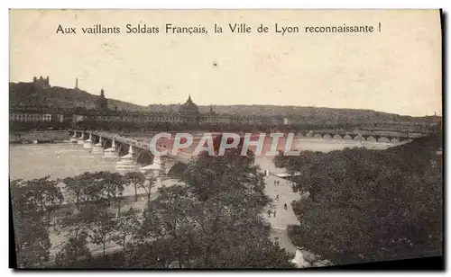 Ansichtskarte AK Aux Vaillants Soldats Francais La Ville De Lyon reconnaissante ! Militaria
