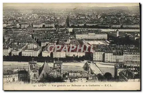 Ansichtskarte AK Lyon Vue Generale Sur Bellecour Et La Guillotiere