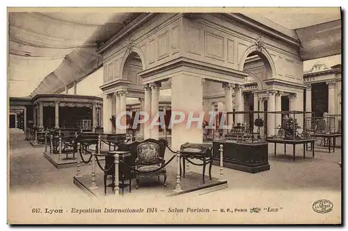 Cartes postales Lyon Exposition Internationale 1914 Salon parisien