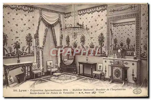 Cartes postales Lyon Exposition Internationale 1914 Mobilier National Boudoir de l&#39imperatrice Marie Louise a