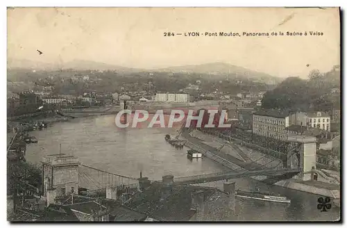 Cartes postales Lyon Pont Mouton Panorama De La Saone A Valse