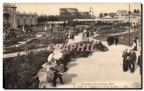 Cartes postales Lyon Exposition Internationale 1914 Le Palais De I&#39Horticulture Et Les Jardins