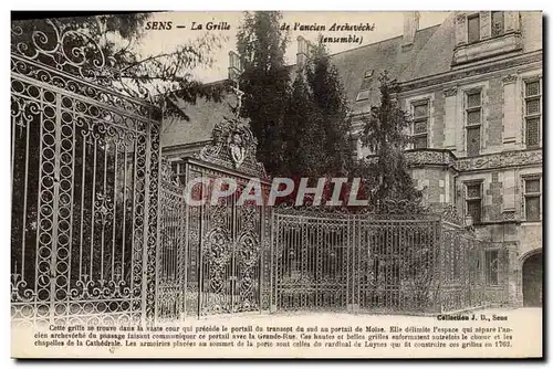 Cartes postales Sens La Grille De I'Ancien archeveche