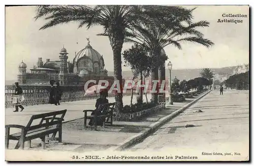 Cartes postales Nice Jetee Promenade Entre Les Palmiers