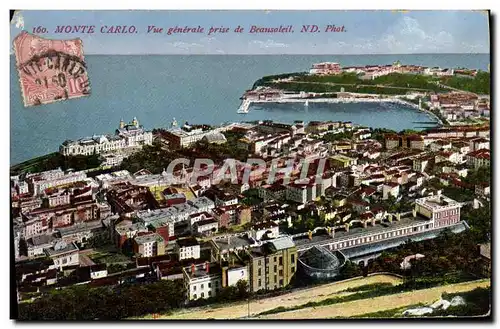 Cartes postales Monte Carlo Vue Generale Prise De Beausoleil