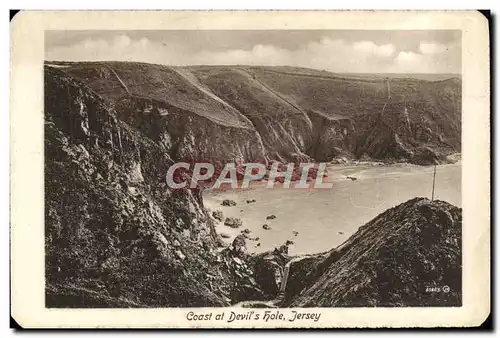 VINTAGE POSTCARD Coast At Devil&#39 S Hole Jersey