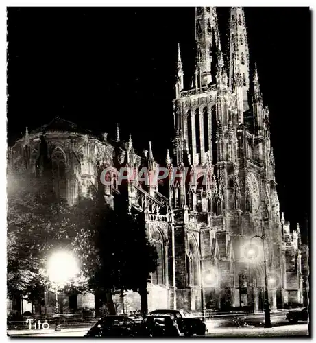 Moderne Karte Bordeaux La Cathedrale La Nuit