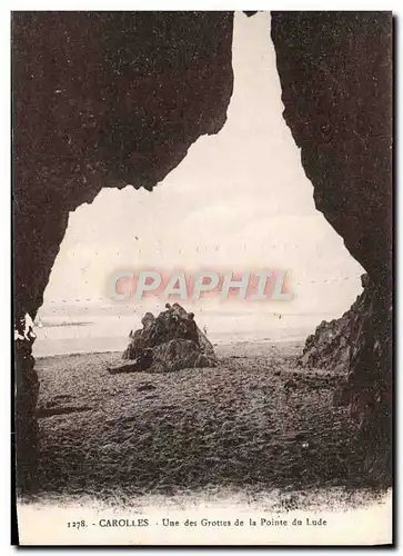 Ansichtskarte AK Carolles Une Des Grottes De La Pointe Du Lude