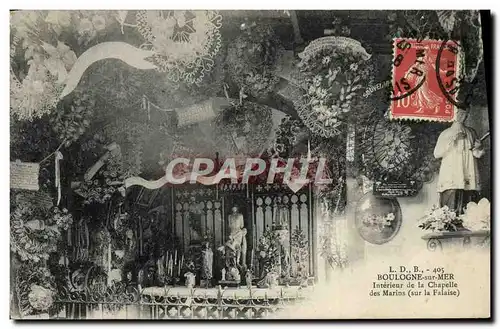 Cartes postales Boulogne Sur Mer Interieur de la Chapelle des marins sur la falaise