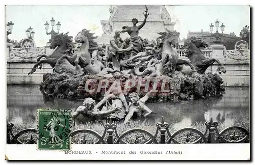 Cartes postales Bordeaux Monument des Girondins Detail